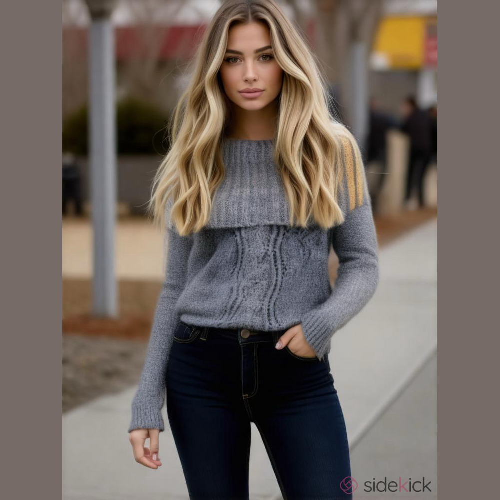 Ricki's Gray Cowl Neck Sweater